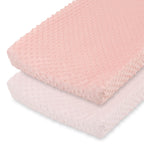 The Peanutshell Minky Dot Diaper Changing Pad Cover - Ultra Soft Baby Mat Cover for Girls, Fits 16” x 32” Changing Table Pads - Pink, 2 Pack