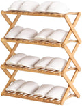 Stylish Bamboo Folding Shoe Rack - Space-Saving 3/4/5/6 Tier Storage Bench for Hallway & Entryway - 50cm/70cm/100cm Wide Sturdy nizer for Small Spaces