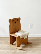 Vintage Childrens Teddy Bear Wood Rocking Chair| Baby Nursery| Kid's Bedroom