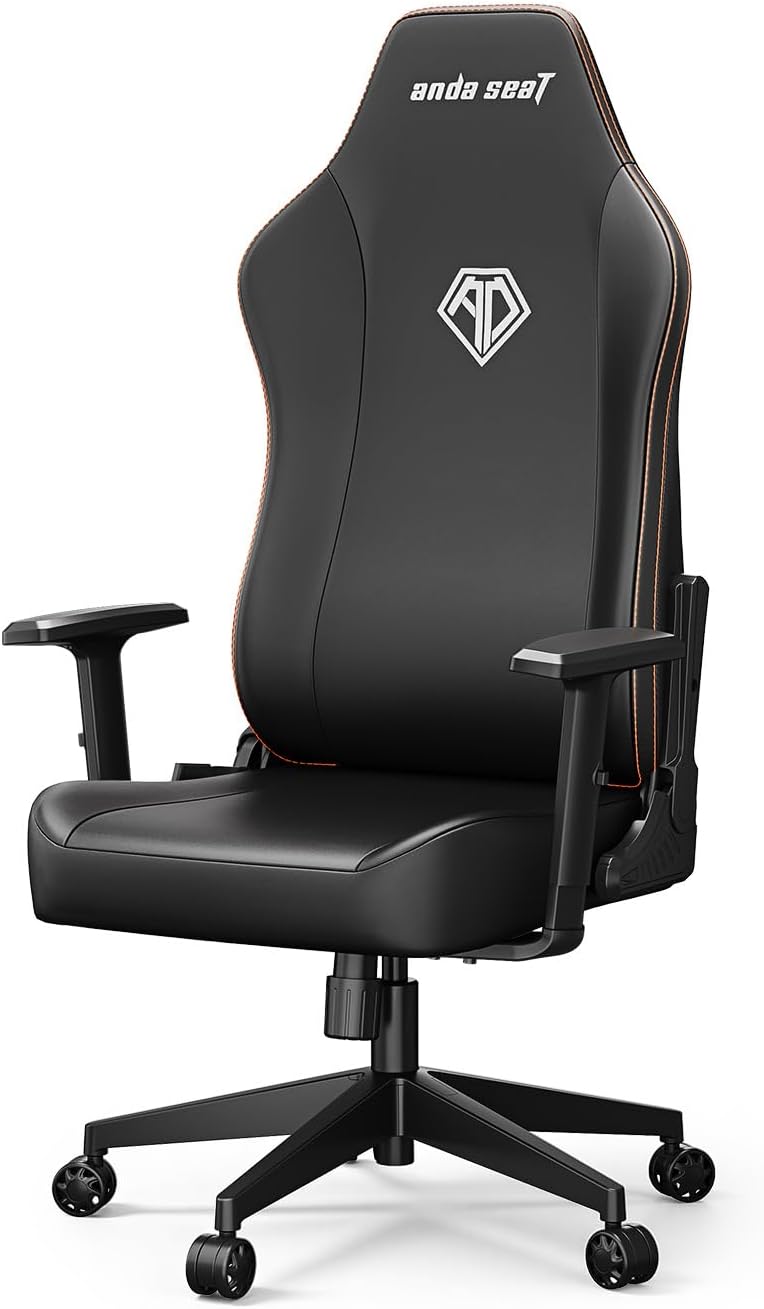 Anda Seat MANA Gaming Chair for Adults - Ergonomic Black Leather Game Chairs with Adjustable Armrest, Comfortable Office Chair with Lumbar Support, Heavy Duty Wide Computer Seat for Home & Work