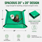 Thickened Waterproof Reusable Garden Mat, 20"X20" Plant Repotting Pad for Soil Changing, Indoor Outdoor Planting, Mess-Free Transplanting Tray, Gardening Gifts for Plant Lovers