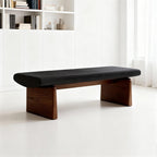 Modern Wooden Sofa Bedroom Bed end Bench Hotel Leisure Entryway(Medium)