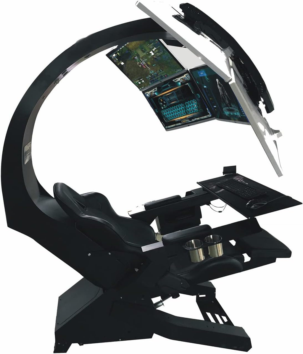 Imperatorworks IW 320 Brand Racing Gaming Chair, Computer Chair for Office and Home; Regular for 3 Screens or Upto 5 Monitors with Vibration massasge