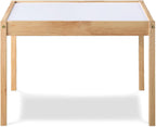 3 Pcs Dry Erase Table Two Chair Set, Natural