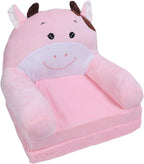 Foldable Kids Sofa Cute Cartoon Soft Comfortable Children Folding Couch Sofa Bed for Boys Girls Bedroom (2 Layers)