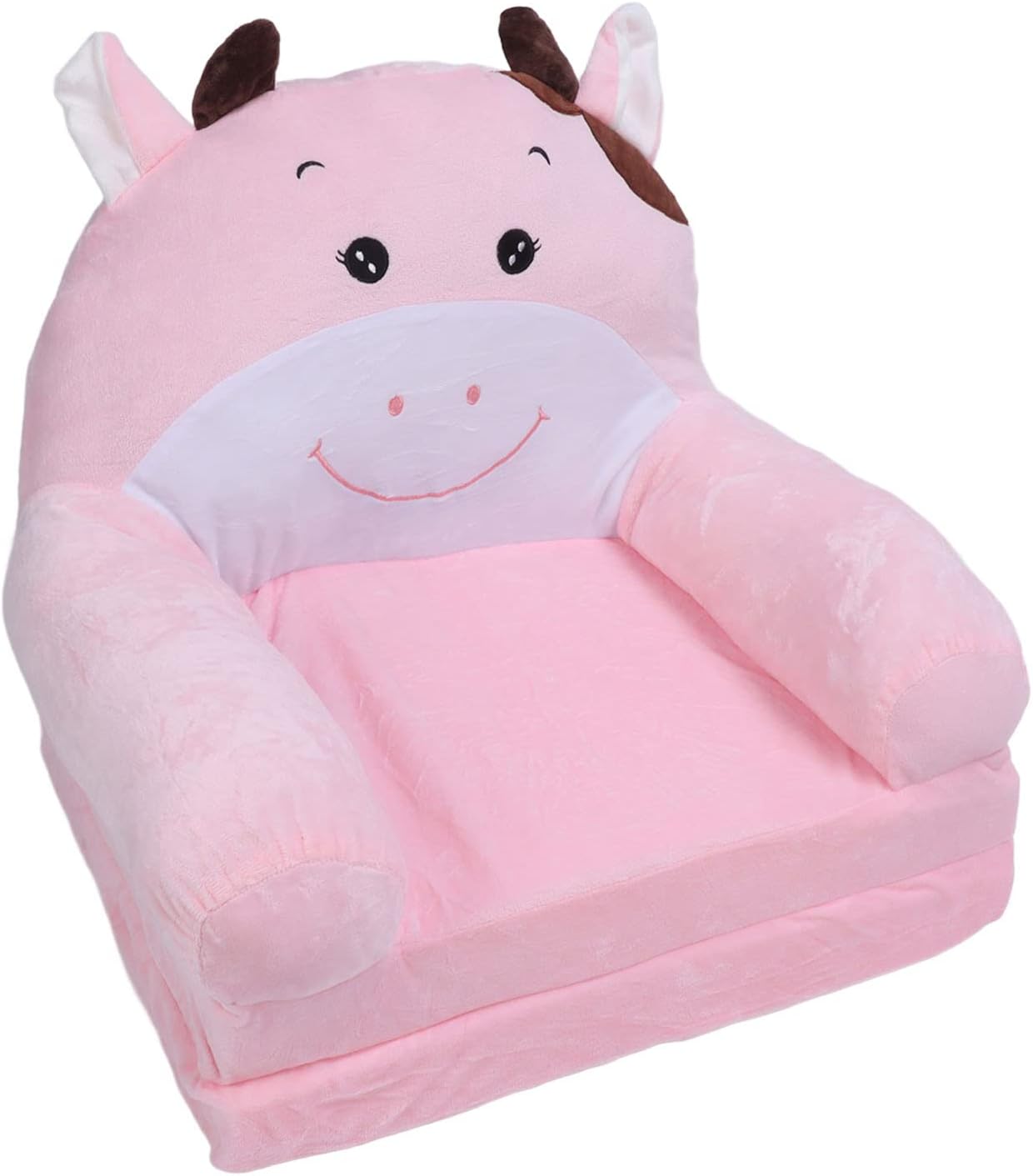 Foldable Kids Sofa Cute Cartoon Soft Comfortable Children Folding Couch Sofa Bed for Boys Girls Bedroom (2 Layers)
