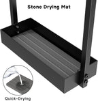 Metal Umbrella Stand with Drying Stone, Fits Compact Small Spaces | Free Standing