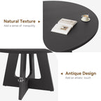 GAOMON 3-Piece 47.24" Round Dining Table Set with 2 Upholstered Dining Chairs, Space-Saving Kitchen Table for 4-6, Compact Dinette Set for Apartment, Living Room, Small Space, Dining Room