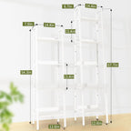 Yoobure Ladder Shelf, 5 Tier Tall Ladder Bookshelf Corner Shelf, Industrial Book Shelf Ladder Bookcase Narrow, Standing Storage Shelves Display Shelf for Bedroom Living Room Office Kitchen Bathroom