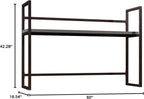 Sauder Manhattan Gate Engineered Wood and Metal Computer Hutch in Mystic Oak