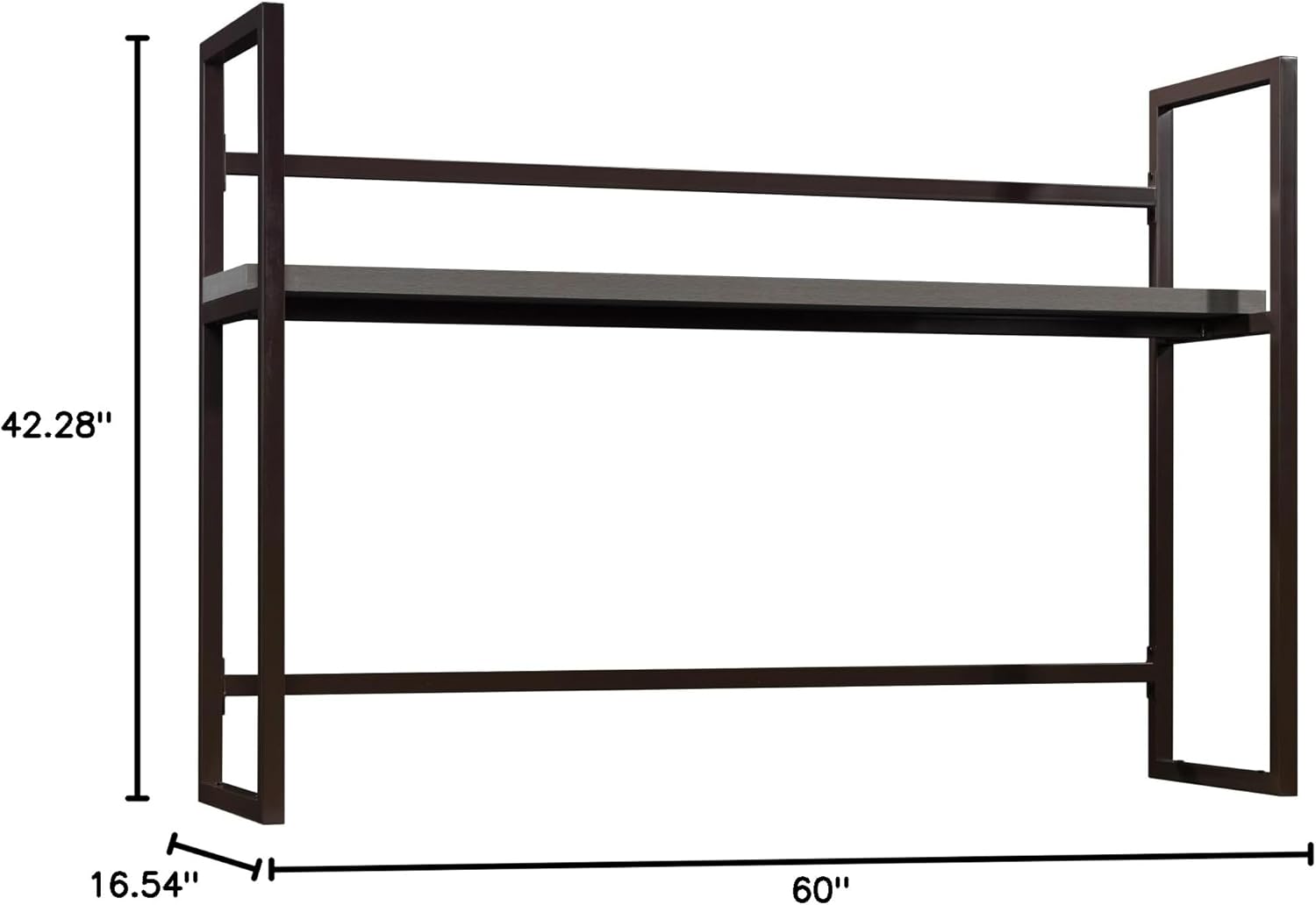 Sauder Manhattan Gate Engineered Wood and Metal Computer Hutch in Mystic Oak