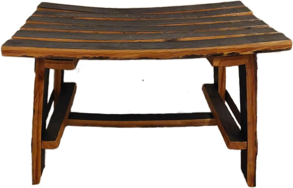 Handcrafted Barrel Stave Bench - Small