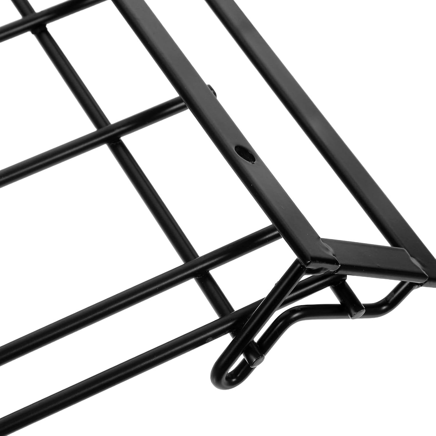 BETOOKY Foldable Wall Mounted Boot Rack for 2 Pairs Tall Cowboy Boots, Space Saving Iron Shoe Organizer Angled Hanging Design and Expansion Screws for Indoor, Garage, and Outdoor Use