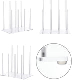 Stackable Boot Organizers Sturdy Acrylic Rack Stores 4 Pair of Shoes with Space Efficiency Space Saving Boot Organizers Shelf