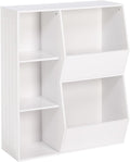 RiverRidge Toy Storage Organizer and Bookcase with Cubbies and Veggie Storage Bins for Home Organization Bookshelf and Containers for Organizing Kids' Toys