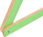 Wooden Climbing Triangle Toys Indoor Arc Climber Jungle with Ramp and Arch Toy Rocker, Reversible Multifunction Playset Natural Wood Playground BD269