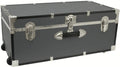 Seward Trunk 30-inch Footlocker Trunk with Wheels, Gray