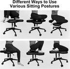 Ergonomic Kneeling Chair with Wheels Height Adjustable Home Office Desk Chair for Meditation Cross Legged Chair for Improved Posture One Size Fits All