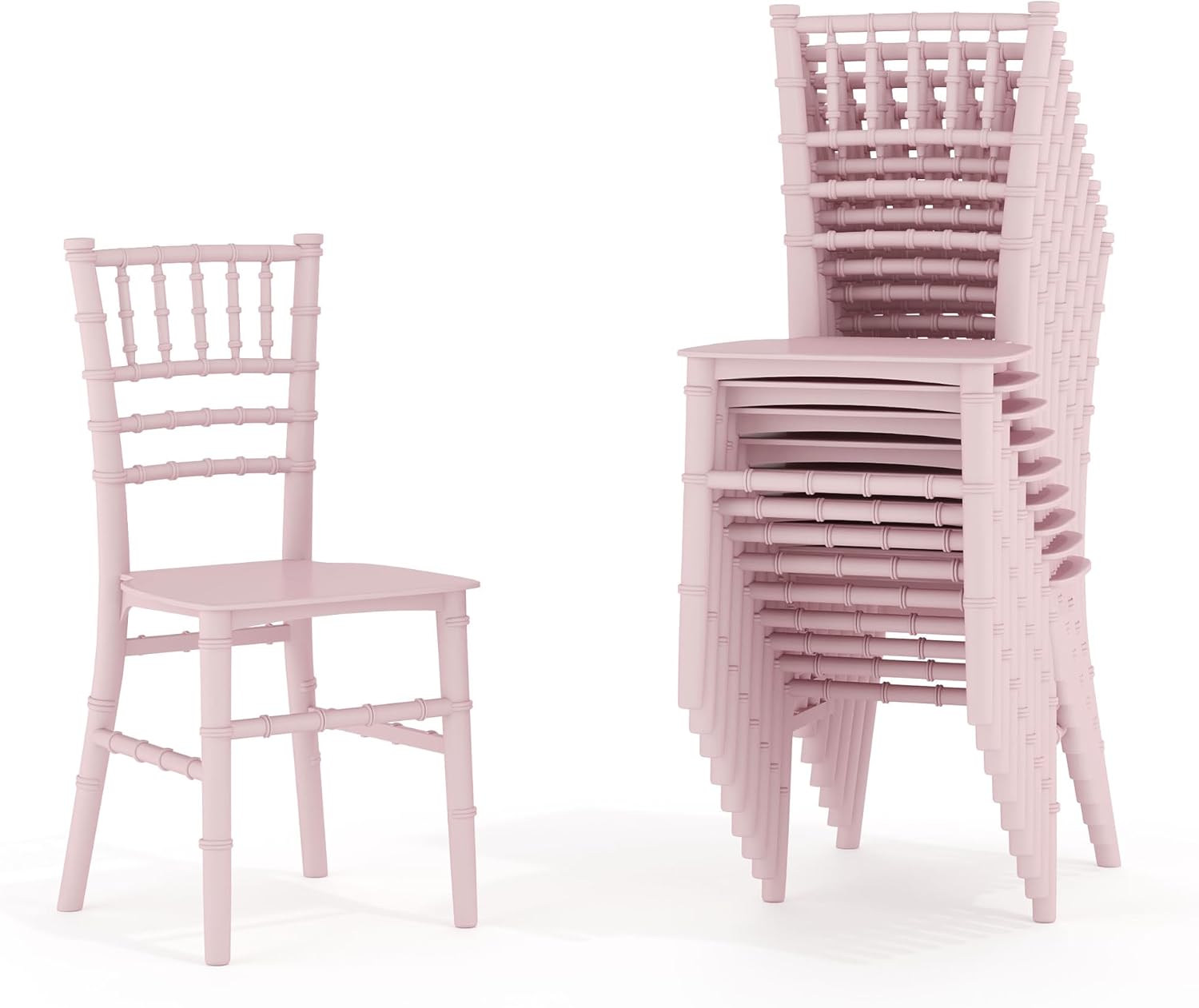 Flash Furniture Hercules Series Children's Resin Event Chairs, Commercial/Residential All Occasion Chairs for Kids, 330 lb. Static Weight Capacity, Set of 10, Pink