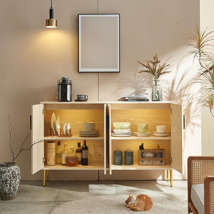 Entryway Cabinet Rattan Wooden Dining Sideboard Storage Cabinet Simple Storage Cabinet Living Room Wall Storage Cabinet Sideboard Storage Cabinet