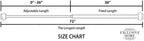 EXCLUSIVE HOME Vine 1" Curtain Rod and Finial Set, Distressed White, Adjustable 36"-72"