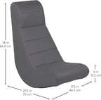 FDP Horizontal Floor Rocker, Lightweight Video Rocker for Kids and Teens, Ergonomic Chair for Reading, Gaming, Watching TV - Dark Gray, 10489-DG