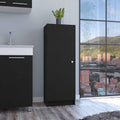 23.6" D*16.9" W*47.4" H Freestanding Storage Cabinet with 3 Shelves, Single Door, Rectangular Kitchen Pantry, Traditional, for Living Room, Dining Room, White