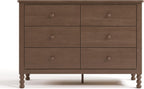 Storkcraft Rio 6 Drawer Dresser, Hazelnut | GREENGUARD Gold Certified, Wood Dresser for Kids Bedroom, Kids & Nursery Storage Chest, Safety Interlocking Drawers, Nursery