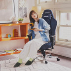 AKRacing Office Chair, Gaming Chair, Premium Denim, Made in Japan, 180° Reclining, Home, Remote