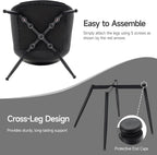 Dining Chairs Set of 2, PU Leather Armless with Metal Legs Black | Fits Dining Rooms, Kitchens, Waiting room, Living rooms, Offices & Cafes, Easy to Clean Easy to assemble Adjustable Foot Pads