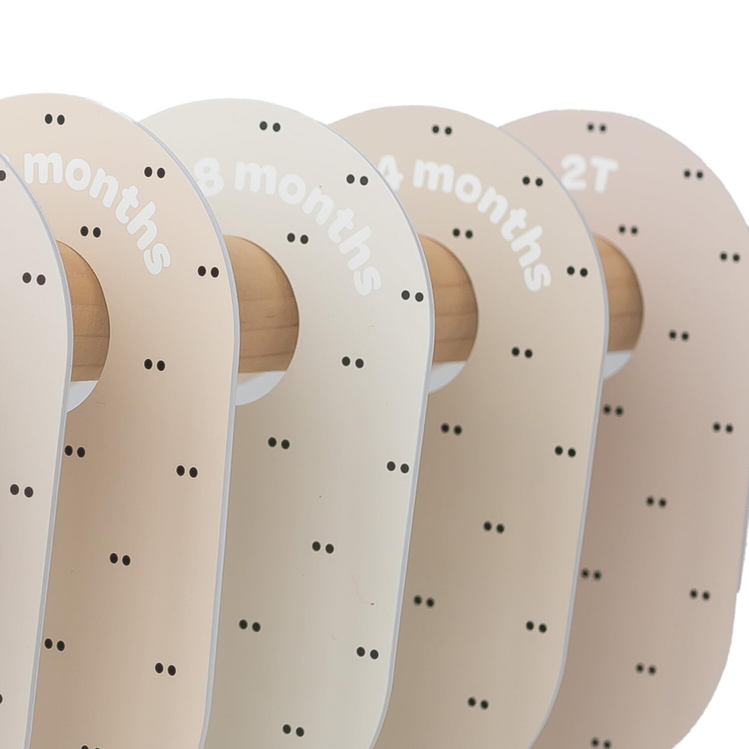3 Sprouts Baby Closet Dividers 8-Piece Set Newborn to 2T - Double-Sided Organizer for Nursery Clothing Storage - Double Dot
