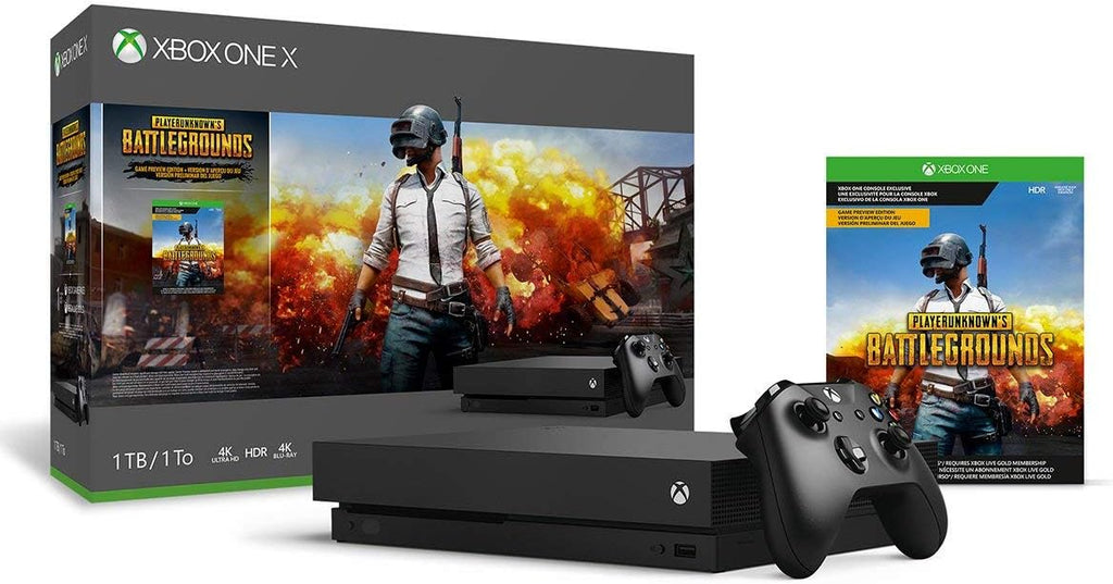 Xbox One X 1TB Console - PLAYERUNKNOWN’S BATTLEGROUNDS Bundle [Digital Code] (Renewed)