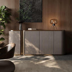 Entryway Cabinet Simple Black Walnut Dining Room Storage Living Wall Cabinet Entrance Decoration Furniture Suitable for Sideboard Storage Cabinet(200x40x90cm)