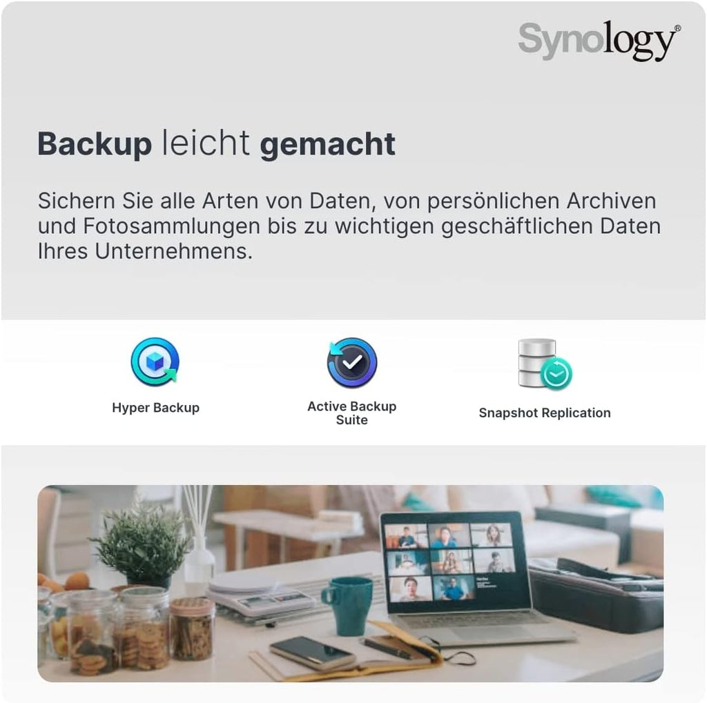Synology Black DS420+ 4-Bay NAS Enclosure, 2-Core 2.0GHz, 2GB RAM, Metal, No HDD, Compatible with Desktop
