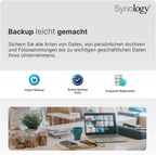 Synology Black DS420+ 4-Bay NAS Enclosure, 2-Core 2.0GHz, 2GB RAM, Metal, No HDD, Compatible with Desktop
