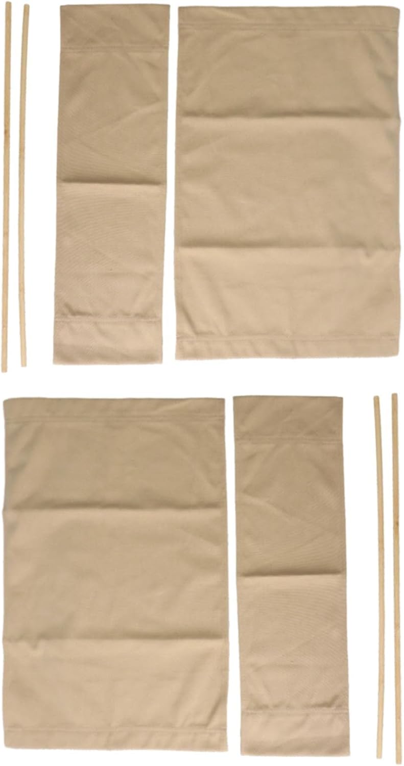 Washable Canvas Director Chair for Seat Covers Kit, 2 Sets for Replacement with Rods for Round Rod Chairs, Wear Resistant Foldable Slipcovers in Blue and White Stripes