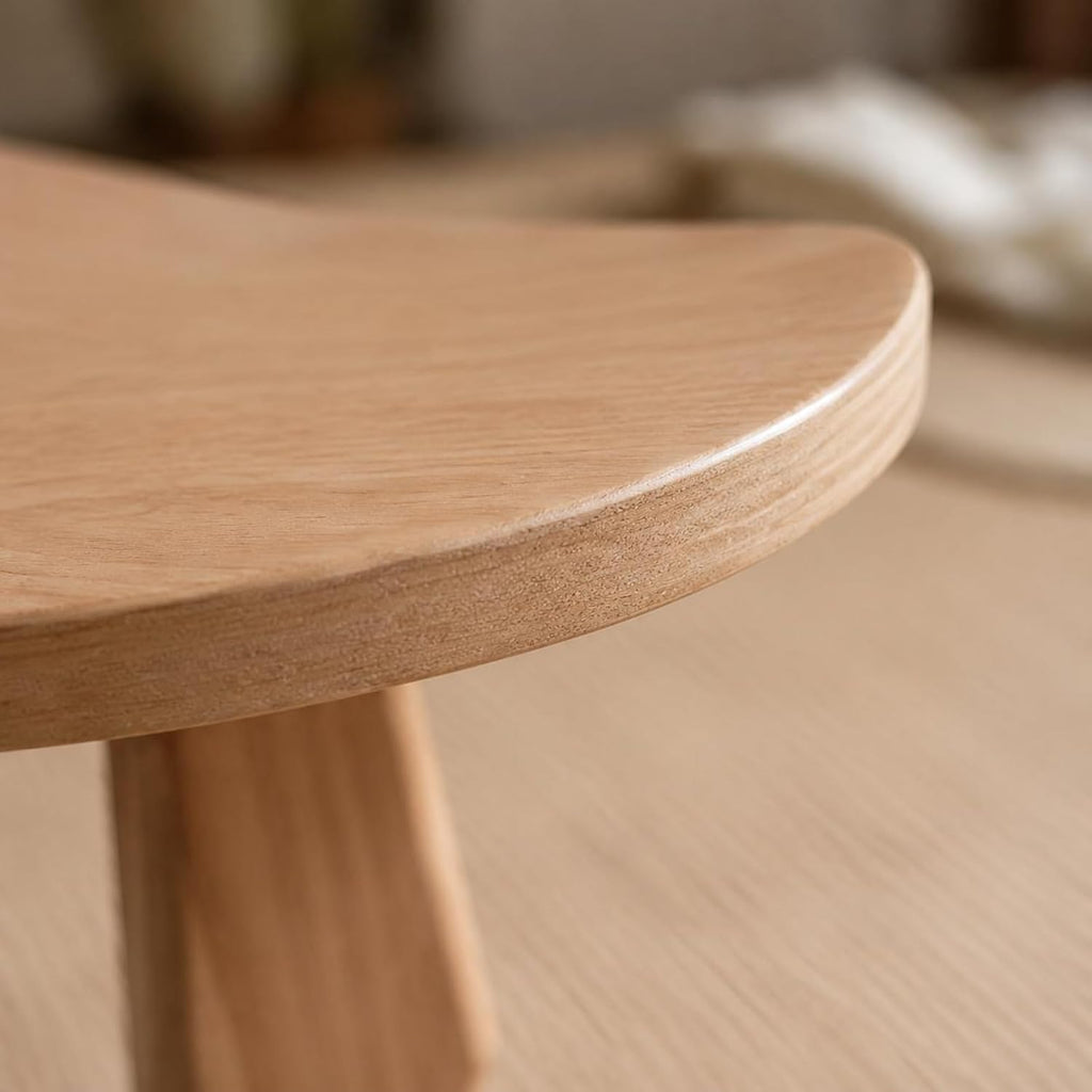 Mindful Kneeling Stool Solid Wood Meditation Stool Smooth Home Seating, Natural Wood Color, Medium 42 21 18 CM