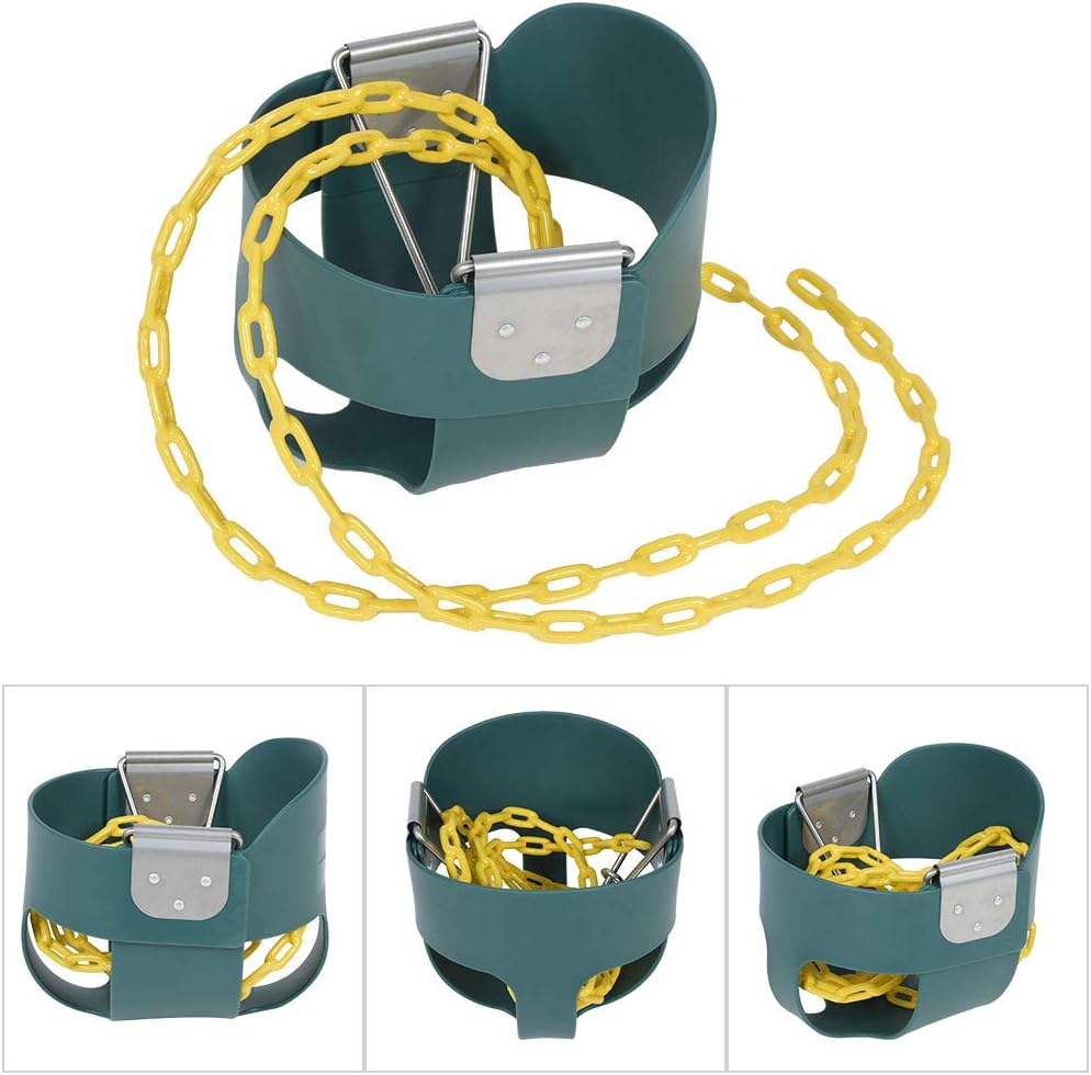 Green High Back Rocker for Kids, Sturdy Material, Safe and Comfortable, 1.5M Chains, Ready Assembled, Playground