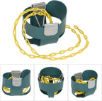Green High Back Rocker for Kids, Sturdy Material, Safe and Comfortable, 1.5M Chains, Ready Assembled, Playground