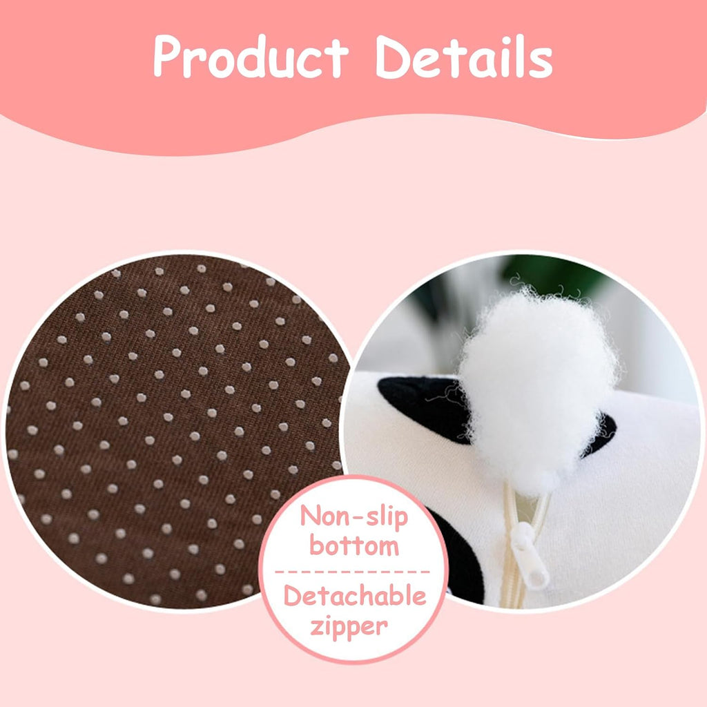 Baby Seat for Babies 3 Months & Up, Sit Me Up Floor Seat for Infants, Cartoon Back Head Support Sitting Infant Sofa, Toddler Plush Animal Shaped Learning Sitting Up Chair (Cow)