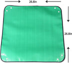 Repotting Mat for Indoor Plants, Green, Thickened PE, 26.8x26.8 Inch, Waterproof Portable Potting Tray for Transplanting and Dirt Control