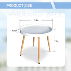 Detachable Round Coffee Table, Modern Side Table with Removable Tray Top, Small Accent End Table for Living Room, Bedroom, Balcony, White