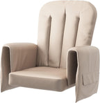 Foundations SafeRocker Glider Rocker Cushion Replacement Set, Durable Vinyl, Storage Pockets to Hold Baby Necessities, Easy-to-Clean and Wipe Down, Extra-Wide Seat (Tan)