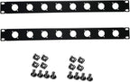 XLR HDMI Audio Rack Mount Panel, 1U D-Series Punched Metal HDMI Rack Mount Connectors for 19" Enclosure Server Computer Equipment Studio (8 Port, 1U)