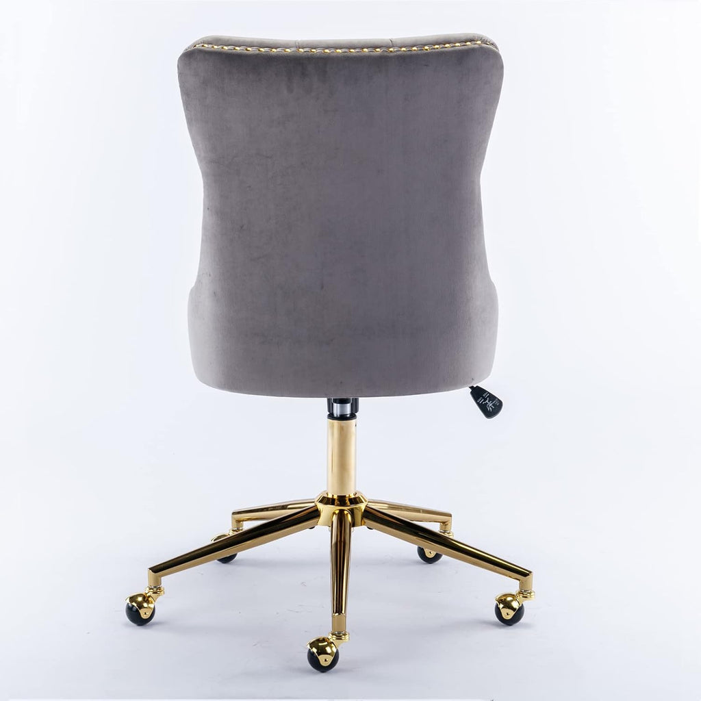 Ergonomic Adjustable Office Chair with Memory Foam Cushion and Lumbar Support for Home and Bedroom,Durable Swivel Desk Chair by TY,Beige