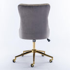 Ergonomic Adjustable Office Chair with Memory Foam Cushion and Lumbar Support for Home and Bedroom,Durable Swivel Desk Chair by TY,Beige