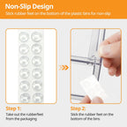 4 Pack Stackable Storage Drawers with Handles, Easy Assembly Clear Acrylic Fridge Organizer, Refrigerator Organizers and Storage for Kitchen, Under Sink, Pantry, Bathroom