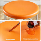 Backless Counter Stools, Mid-Century Modern Counter Stools, Office Chair, Comfortable Upholstered, for Pub Coffee Home Dinning Kitchen Island(Browns,65cm/26in)