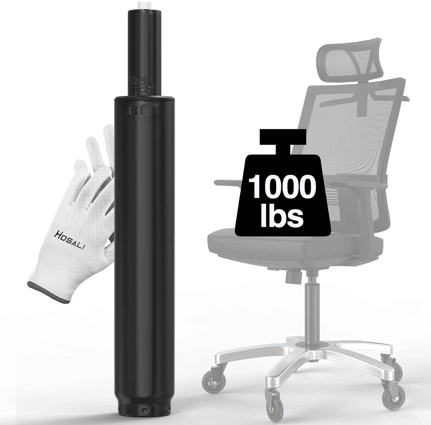 HOSALI Office Chair Cylinder Replacement,Heavy-Duty Gas Lift Cylinder Fits Most Chairs,Highest End Class 4 Hydraulic Pneumatic Piston, Universal Size