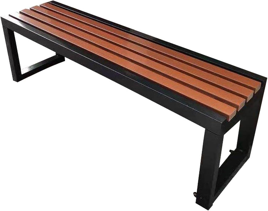 Outdoor Benches Weatherproof, Galvanized Steel Park Bench, 1.2 Inch Thick Chair Seat, Suitable for Terraces, Patios, Gardens, and Parks(150x40x45cm/59x16x18in)